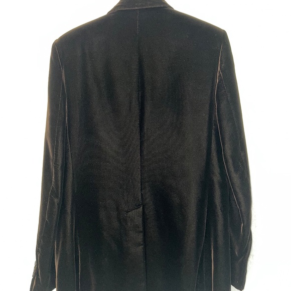 Hedi Slimane, Saint Laurent- Smoking Blazer/Jacket, Brown, Velvet Size 48 - Picture 2 of 13